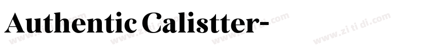 Authentic Calistter字体转换